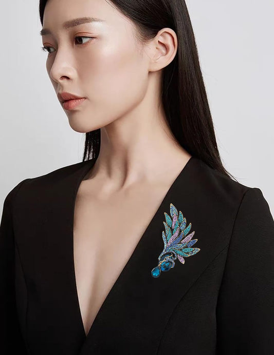 SYGA Brooch Pin Fashion Crystal Rhinestone Jewellery Pin Vintage Clothing Accessories Decoration Colorful Diamond Brooches For Men's & Women- S228