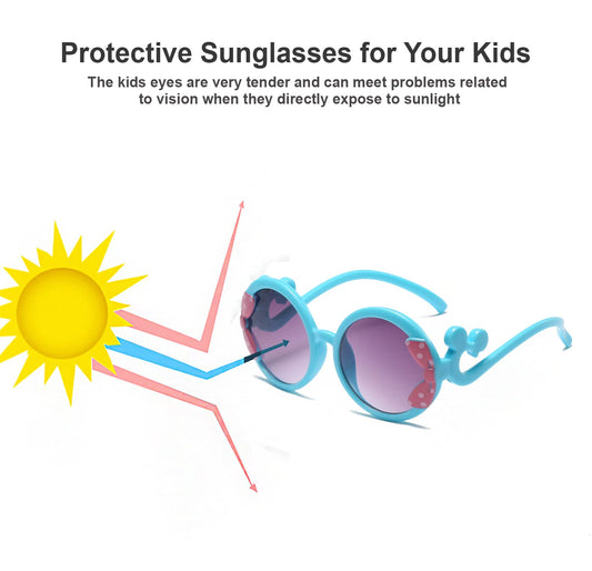 SYGA Kids Goggles, Modern Stylish Eyewears for Boy's and Girls, SideTie Style - Black- Pack of 1