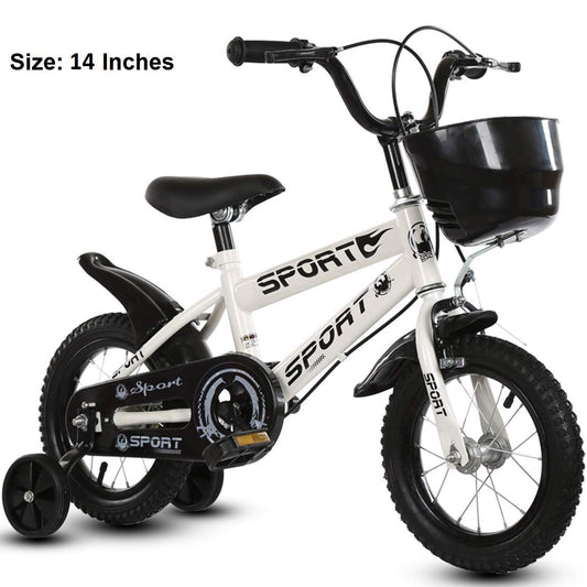 SYGA 14" Baby Balance Bike with Stable Training Wheels_Red