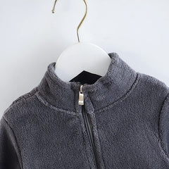 MOMISY Unisex Polyester Blend Baby Boy & Girls Sweater Jacket Front Open Cardigan (6 To 12 Months, Khaki)