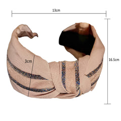 MOMISY Knotted Hairband Headband Cross Hair Band Accessories for Women and Girls (Pink)