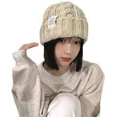 SYGA Warm Winter Knitted Hat Women Fashion Beanie Winter Cap (Above 15 Year) Blue