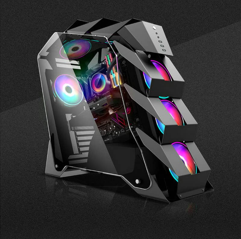 SYGA Alien Gaming Water-Cooled Game case ATX Large Plate Tempered Glass Side-Through Desktop Computer case Conan Gray