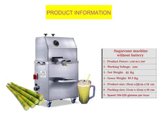 SYGA 3 Rollers Stainless Steel Sugarcane Juice Machine Without Battery (1.5 HP)