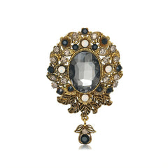 SYGA Brooch Pin Fashion Crystal Rhinestone Jewellery Pin Vintage Clothing Accessories Decoration Pendant Style Brooches for Wedding Women- S60