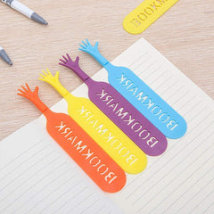 SYGA 4PCS Creative Bookmarks Hand Shaped Design Novelty Book Markers Bookmark Pad