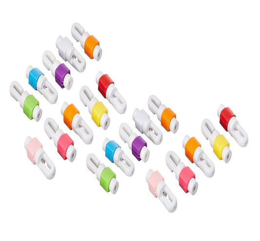 Syga Set of 20 Colourful Headphones Cable Earphone Saver Protector (Random Color) Multi