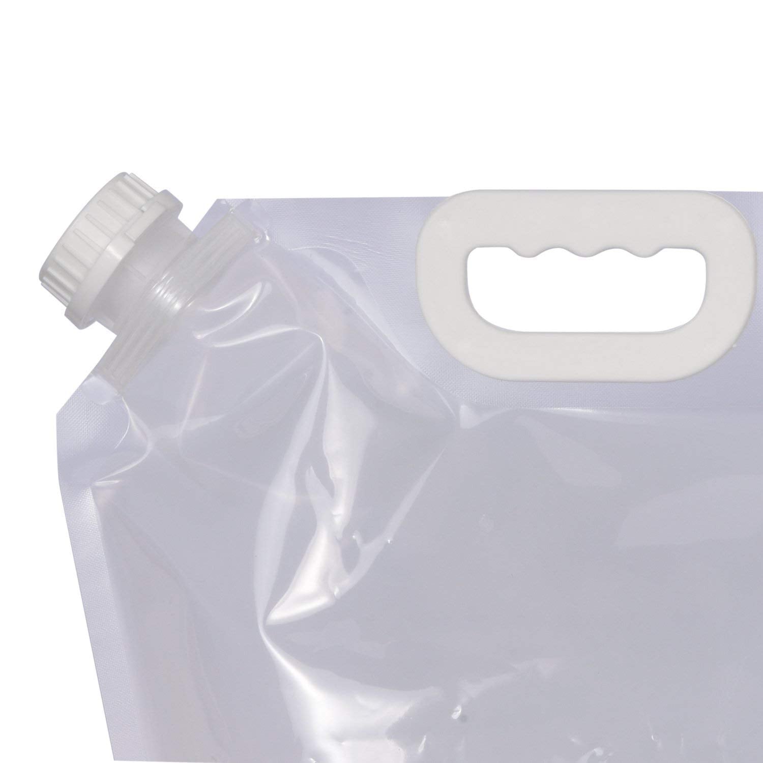 SYGA 10 liters Portable Collapsible Water Storage Tank Water Container Water Carrier Lifting Bag Camping Hiking Survival Kit Tool-White