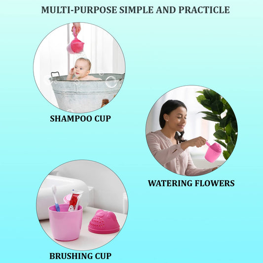 SYGA Plastic Baby Shampoo Cup Baby Shower Water Scoop Children Water Scorpion Baby Bath Tumbler(Green)
