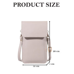 MOMISY Women Cellphone Sling Bag Mobile Card Holder Wallet Purse Clutch Handbag Crossbody Shoulder Bag for Girls (Grey)