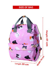 SYGA Diaper Bag Mother Bag Multi-Function Nappy Backpack Bag Organizer for Travel Diaper Bag (Pink Cat)