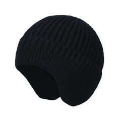 SYGA Winter Woolen Hat Men Ears Protection Beanie Knitted Hat Soft Plush Warm Cap (Above 15 Year) Khaki