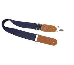 SYGA Cool Design Cotton Leather Guitar Strap(Beige)