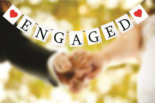 SYGA Cardboard Paper Engagement Banner - white(pack of 1)