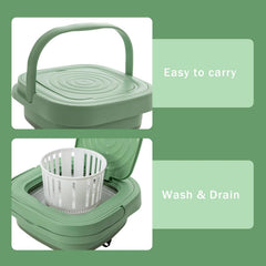 Portable Mini Washing Machine 9L Ã¢â‚¬â€œ Upgraded Foldable Electric Washer with Spin Dryer, 3 Wash Modes, Large Capacity Compact Deep Cleaning Washer for Baby Clothes, Underwear, Travel & Home Use