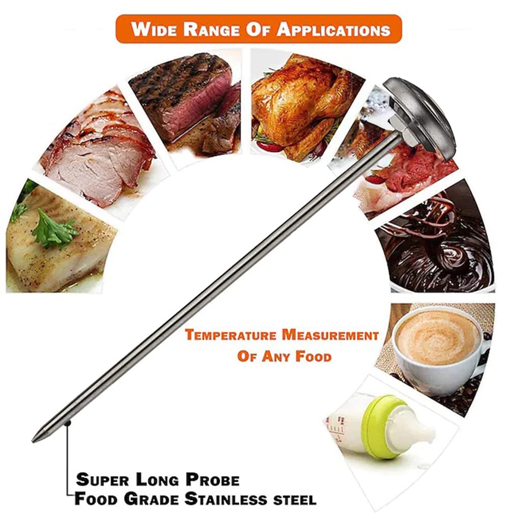 SYGA Pocket Thermometer, Waterproof, 5" Stem, 1" Dial, -10/110 Celsius