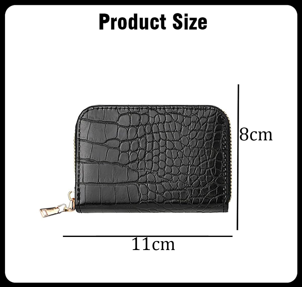 SYGA Women's Card Holder Coin Purse Multi-Card Slot Pu Pickup Case Zipper Small Wallet Driver's License Bag