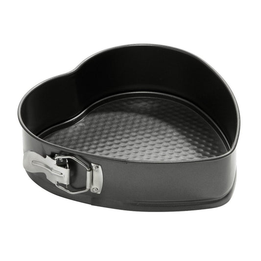 SYGA Teflon Coated Carbon Steel Spring Form Heart Shape Cake Moulds for Baking Non-Stick Cake Tins/Pan/Trays for Oven, and Cooker with Removable Base Size 19/21/23/25/28 cm