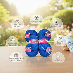 M.G ENTERPRISE MG Baby MelonKnitting Wool 200 Wool Thread for Crochet & DIY Craft Projects
