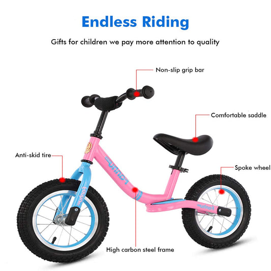 SYGA Children's Balance car Scooter Without Pedal_Black
