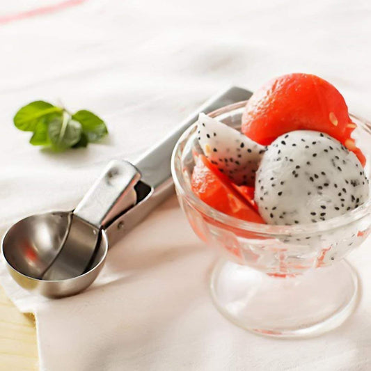 SYGA Stainless Steel Ice Cream Scoop Cookie Dough Scooper with Trigger Release for Watermelon, Frozen Yogurt Sorbet, Jelly