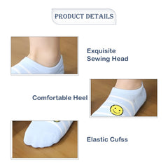 MOMISY 5 Pairs Baby kids Girl Boys Toddlers InfantmCotton Stretch Baby Socks (IN, Age, 6 Years, 8 Years, StripeSmiley)