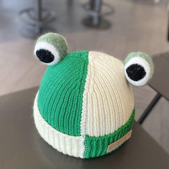MOMISY Baby Beanie Hat, Chess Warm Toddlers Winter Hat, Double Pom Pom Beanies for Boys & Girls Woolen Knitted Cap (6 Months - 2 Years) (Green)