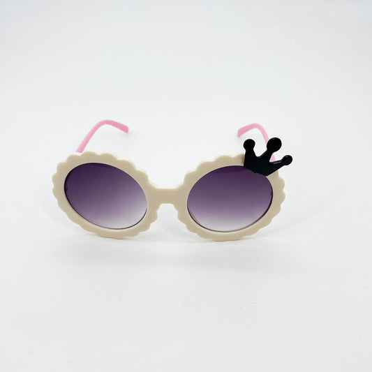 SYGA Kids Goggles, Modern Stylish Eyewears for Boy's and Girls, Crown Style - Beige- Pack of 1