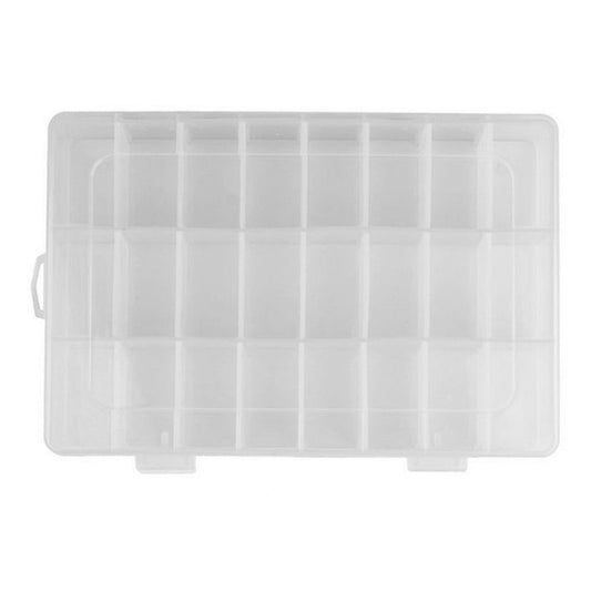 SYGA Grid Cells Multipurpose Plastic Storage Box with Removable Dividers, White
