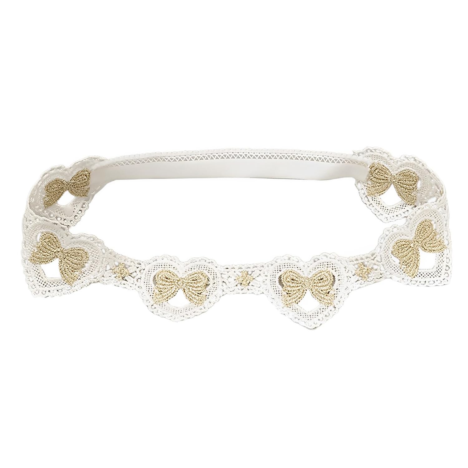 Kids Heart Headband for Girls, White