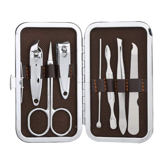 SYGA Set of 7 Tools Stainless Steel Nail Cutter Professional Grooming Kit Manicure Kit for Man Woman