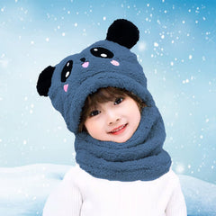 SYGA Winter Kids Wool Blend Kids Cap Ear & Neck Proction Panda Red Cap for 5 Years-14 Years