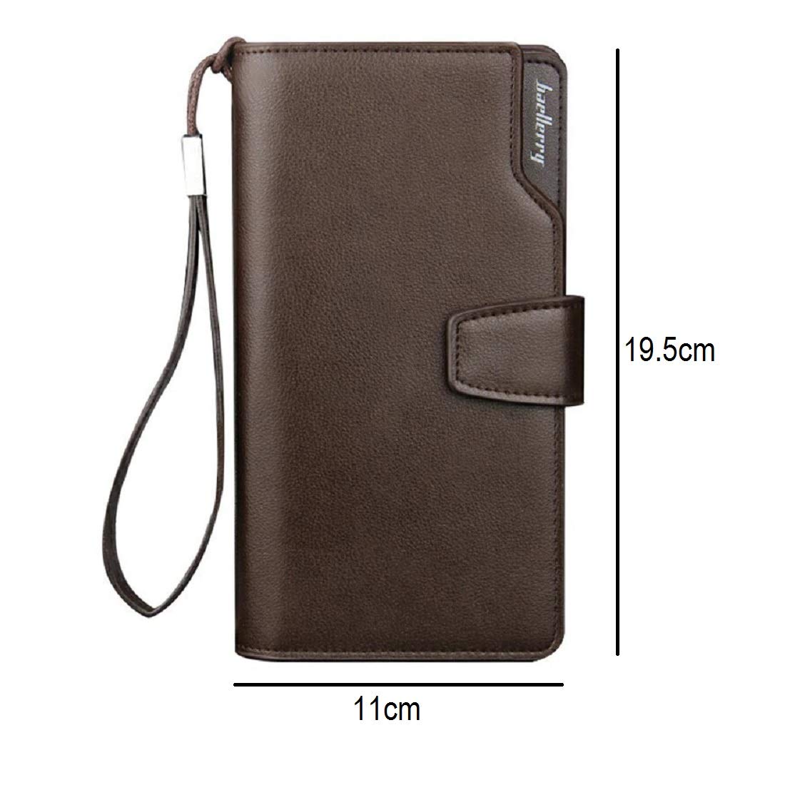 SYGA Men's Fashion Wallets Men's Casual Wallets Leather Design Long Wallet Clutch Card Holder