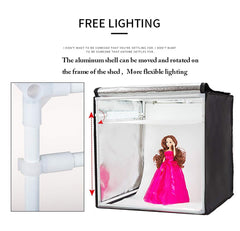 SYGA Light Box Photo Studio 50Cm x 50 cm Professional Photography Tent with LED Lights