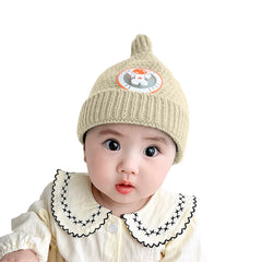 SYGA Baby Winter hat Baby Woolen Knitted Unisex Hat -Beige (6-18 Month)