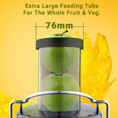 INALSA Stainless Steel Electric Juicer Machine 900 Watt Juicer with 3 Inch Big Mouth|Cold Extraction System|304 SS Juicer Mesh|Extra Large Feeding Tube|Anti Drip Nozzle |1 L Pulp Collector|Black/Grey