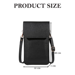 MOMISY Women Cellphone Sling Bag Card Holder Wallet Purse Clutch Handbag Crossbody Shoulder Bag for Girls (Black)