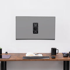 VIVO Height Adjustable 17 to 32 inch Single Monitor Articulating Wall Mount for Standing Workstations, Fits 1 Screen with Max VESA 100x100mm, Black, MOUNT-VW01A