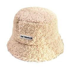 SYGA Wool Embroidered Warm Winter Hat for Women Hat Style Bucket-HatFluffy Warm (Above 15Years) Khaki