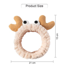 MOMISY Elastic Women's Lovely Hair Band Wash Face Spa Headband-Washable Facial Band Makeup Wrap Headbands Fits All Head Sizes (Elk Beige)
