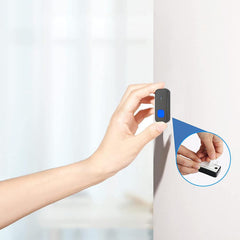 SYGA Black Wireless Home Doorbell Dingdong Door Bell Pager Smart Waterproof Touch Button Chime Kit with LED Light for Offices,Hospital,Operating at 500-feet (2 Transmitter & 1 Receiver)