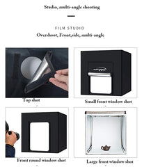 SYGA Light Box Photo Studio 50Cm x 50 cm Professional Photography Tent with LED Lights