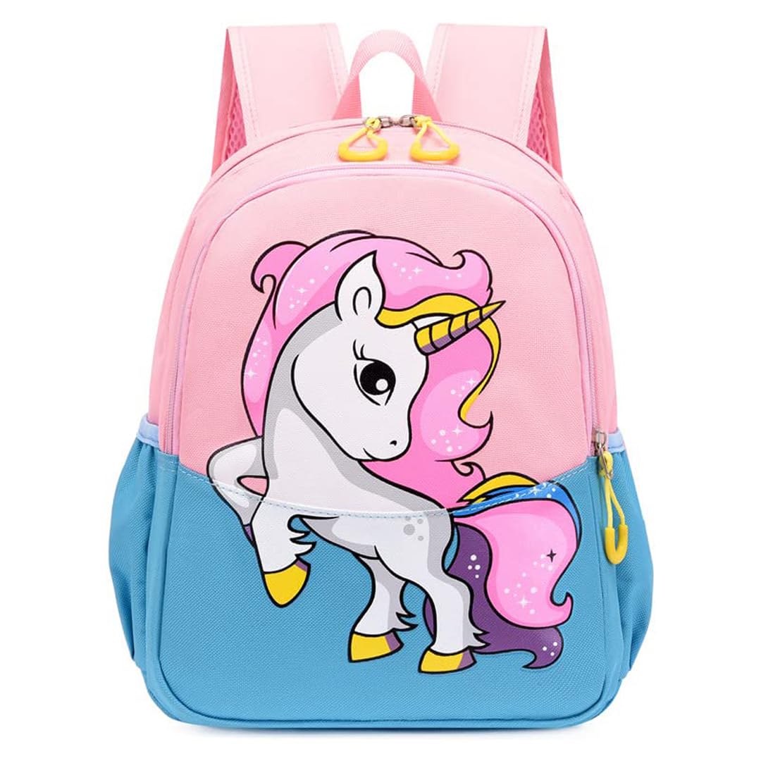SYGA Children's Scholl Bag Pony Cartoon Backpack Oxford Kids Chest Multi-Purpose Baby Messenger Shoulder Bag for 2-4 Years Kids [25 x 10 x 34 CM] (Pony Pink)