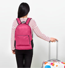 SYGA Outdoor Travel Foldable Backpack Waterproof Backpack With Mini Bag Stay-Clean Backpack for Camping, Hiking, Travelling, Outdoor Activities(Rose Pink)