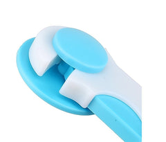 SYGA 12 Pcs Baby Safety Locks | Child Proof Cabinets, Drawers, Appliances, Toilet Seat, Fridge and Oven | Tools Not Required | Uses Dual Adhesive Tape with Adjustable and Latch System (Blue)