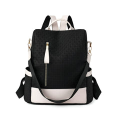 SYGA Women Elegant Textured Backpack – Stylish Design with Gold Zipper Accents, Ideal for Travel and Daily Use