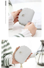 MOMISY PU Leather Women's Credit Debit Card Holder Money Wallet Purse Clutch (20 Slots Light Grey)