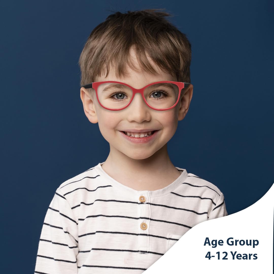 SYGA Children's Anti-Blue Light Glasses Anti-Radiation Computer Eye Protection Goggles Suitable For Age 4 to 12 Years old (Black)