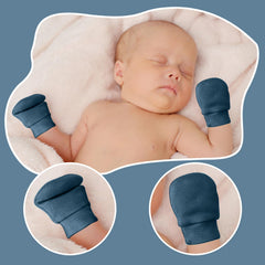 MOMISY Newborn Premium Cotton Mittens Set/Hand Gloves/Muthi. (0-6 Months)-06 Pairs-Solid-Multicolor