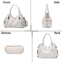 SYGA Women's Large Capacity Casual Crossbody Bag, One Shoulder Strap, Pu Leather Handbags(Off-white)